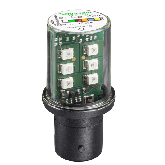 DL1BDM5  Zaštićena LED žaruljica s bazom BA15d - neprekidna - naran?asta - 230 V